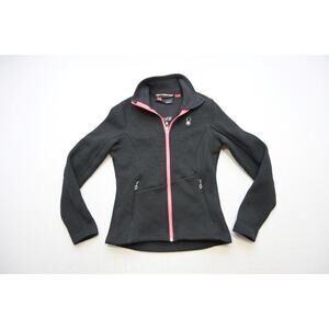 Spyder Core Sweater Full Zip Black Fleece Stretch Womens Size Small